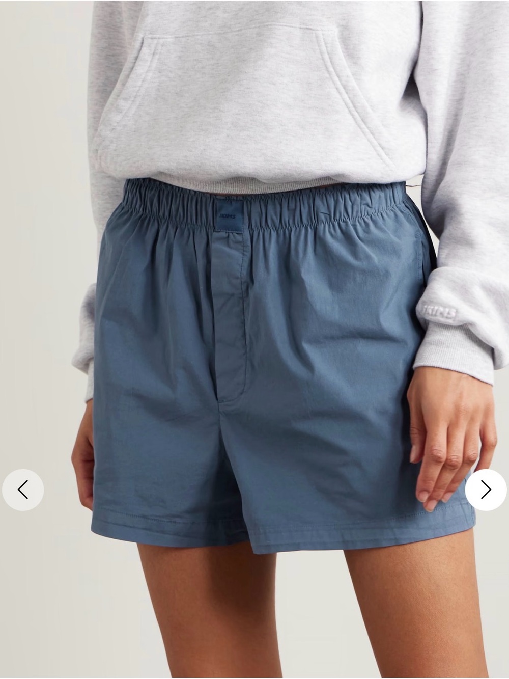 SKIMS Blue Boxer Shorts in Poplin Cotton Boxers SOLD OUT